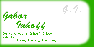 gabor inhoff business card